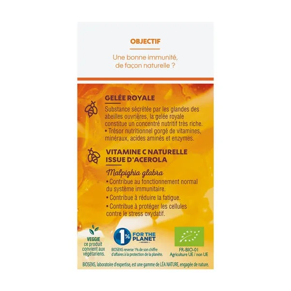 Gélule végétale Fortifiant - Gelée Royale Vitamine C - bio