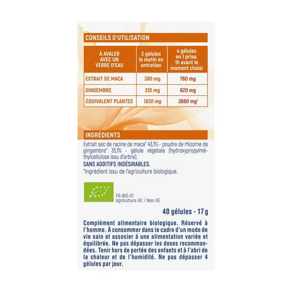 Gélule végétale Puissance Sexuelle - bio
