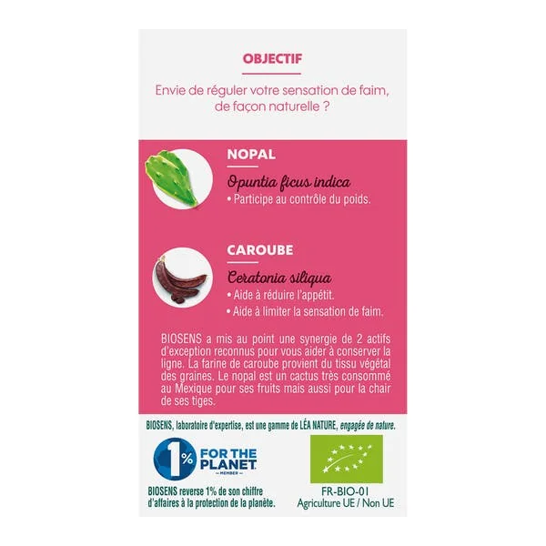 Gélule végétale Stop faim - Caroube Nopal - bio