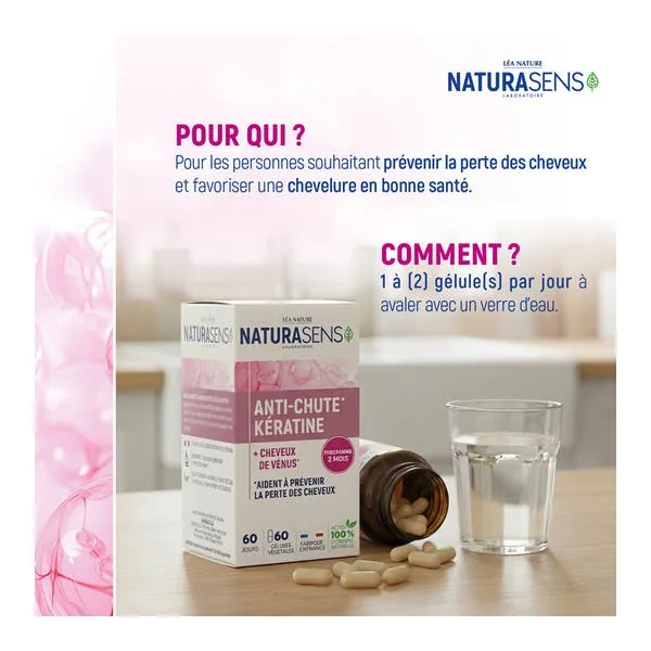 Gélules kératine anti-chute