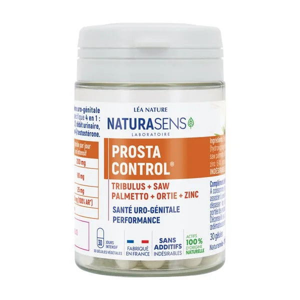 Gélules Prosta Control - Tribulus, Saw Palmetto, Zinc et Ortie