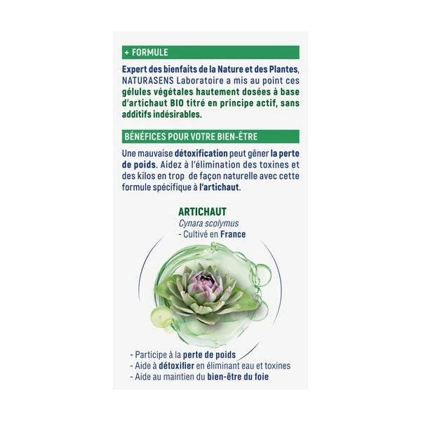 Gélules végétales Artichaut concentré - Bio - Détox & Perte de poids