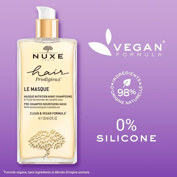 HAIR PRODIGIEUX - Masque Nutrition Avant-Shampooing - Tous Types de Cheveux, 125ml