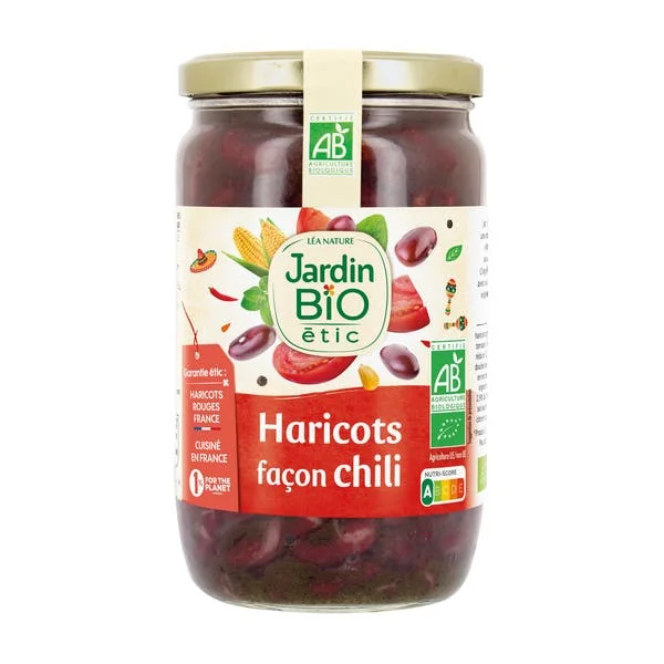 Haricots rouges cuisinés aux légumes et épices Bio
