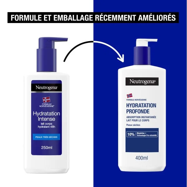 HDRATATION PROFONDE - Lait Hydratant Corps 48h - Peaux Sèches à Très Sèches, 400ml