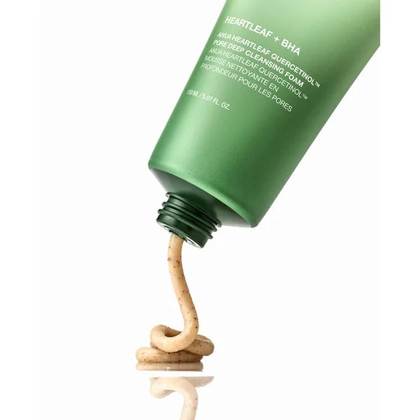 HEARTLEAF + BHA - Mousse Nettoyante en Profondeur pour les Pores - Visage - Tous Types de Peaux, 150ml