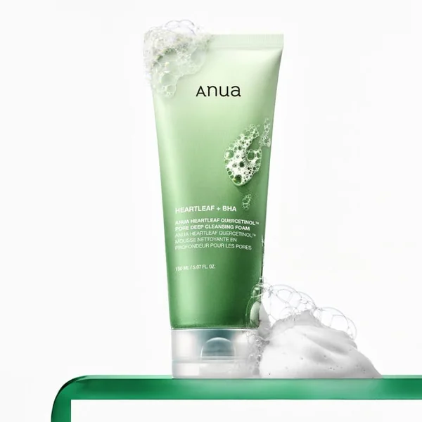 HEARTLEAF + BHA - Mousse Nettoyante en Profondeur pour les Pores - Visage - Tous Types de Peaux, 150ml