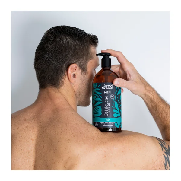 HOMME - Gel Douche Surgras Tonic - Visage, Corps et Cheveux - Tous Types de Cheveux, 1L