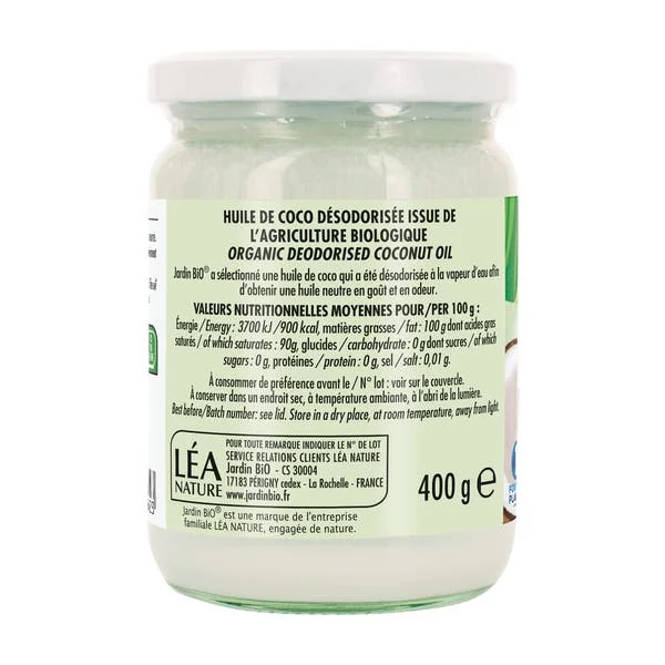 Huile de coco désodorisée* - bio