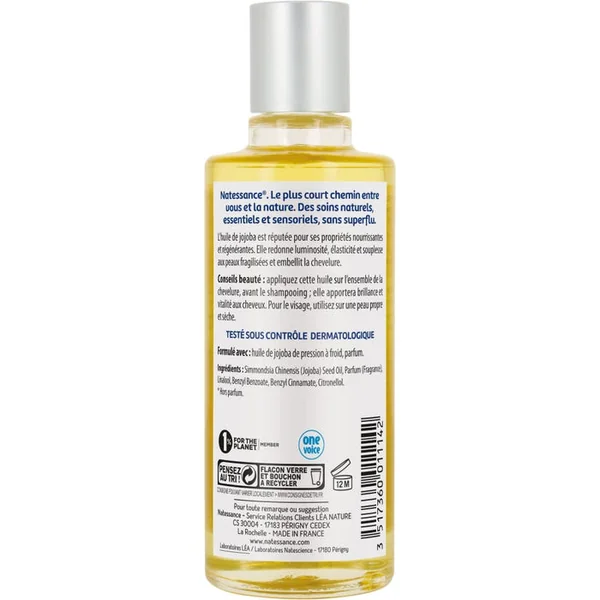 Huile de Jojoba - Visage et Corps - Peaux Sèches et Déshydratées, 100ml