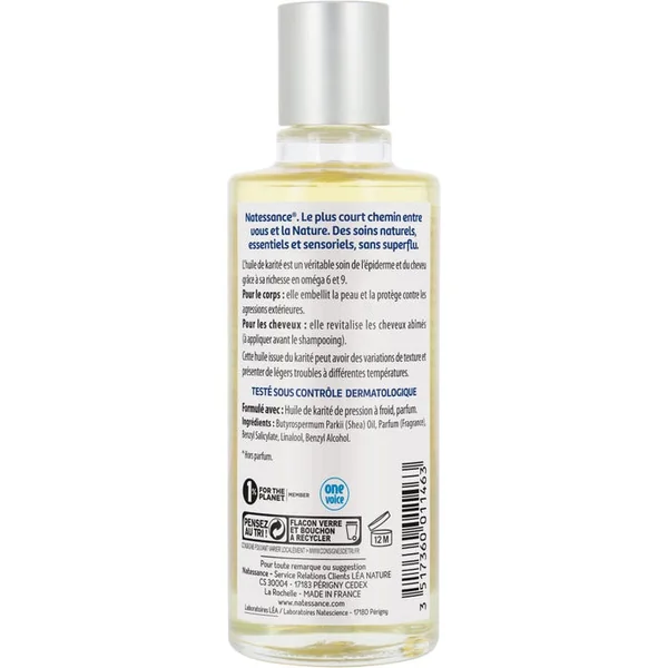 Huile de Karité - Visage, Corps et Cheveux - Tous Types de Peaux et Cheveux Abîmés, 100ml