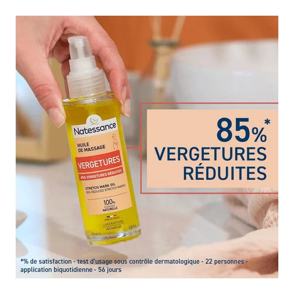 Huile de massage vergetures
