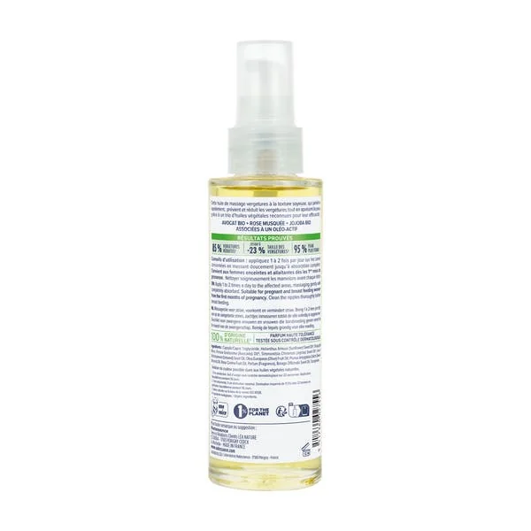 Huile de massage vergetures