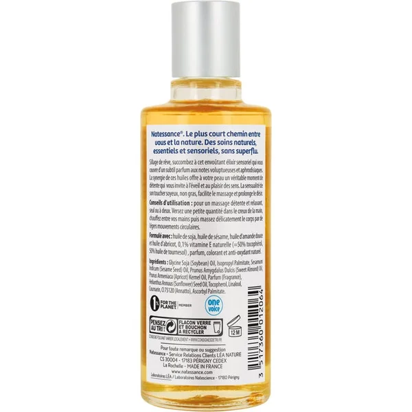 Huile de Massage Éveil Sensuel - Tous Types de Peaux, 100ml