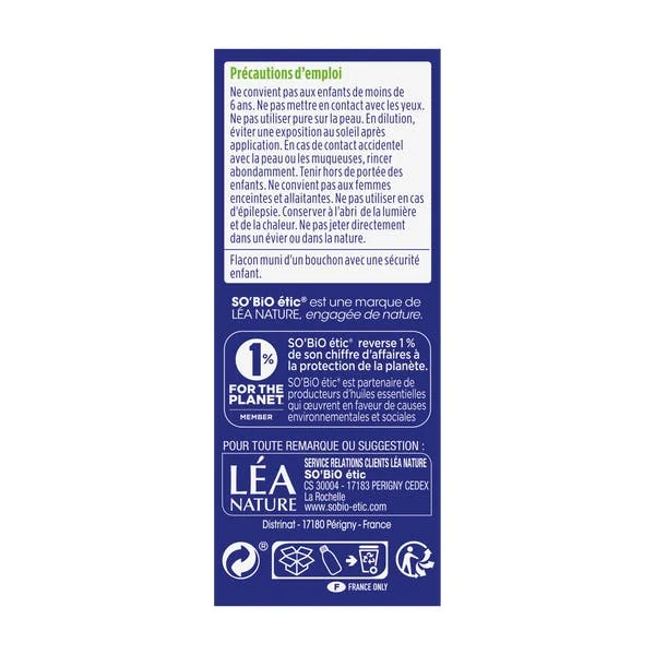 Huile essentielle Menthe douce Bio