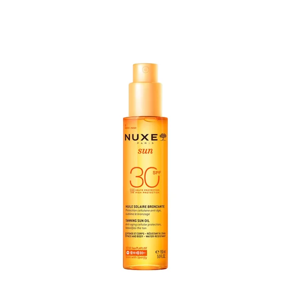 Huile Solaire Bronzante Haute Protection SPF30 visage et corps