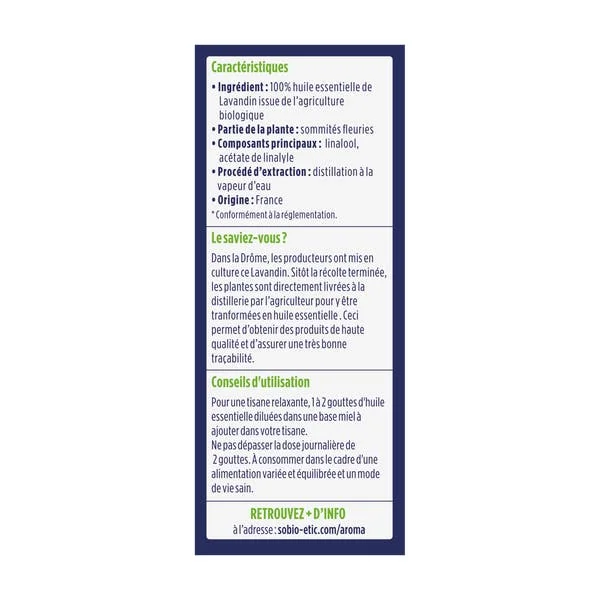 Huiles essentielles lavandin bio