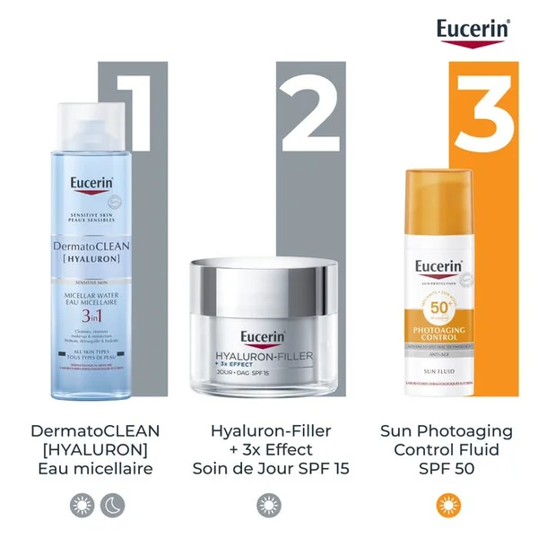 HYALURON-FILLER +3X EFFECT - Soin de Jour SPF15 Anti-ge - Visage - Peaux Sèches, 50ml