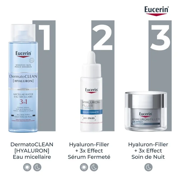 HYALURON-FILLER +3X EFFECT - Soin de Nuit Anti-âge Raffermissant - Visage - Tous Types de Peaux, 50ml