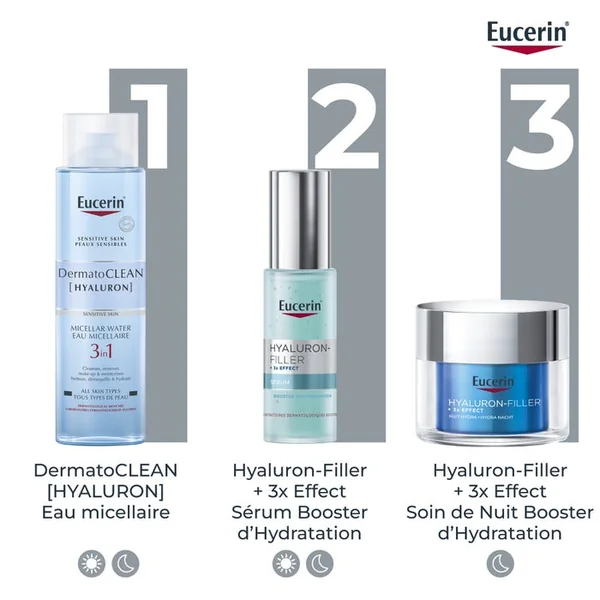 HYALURON-FILLER +3X EFFECT - Soin de Nuit Booster d’Hydratation - Visage - Tous Types de Peaux, 50ml