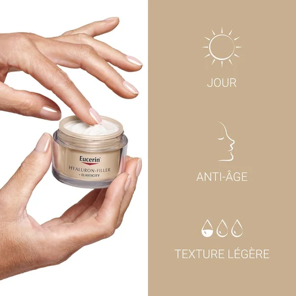 HYALURON-FILLER + ELASTICITY - Soin de Jour Anti-ge SPF15 - Tous Types de Peaux, 50ml