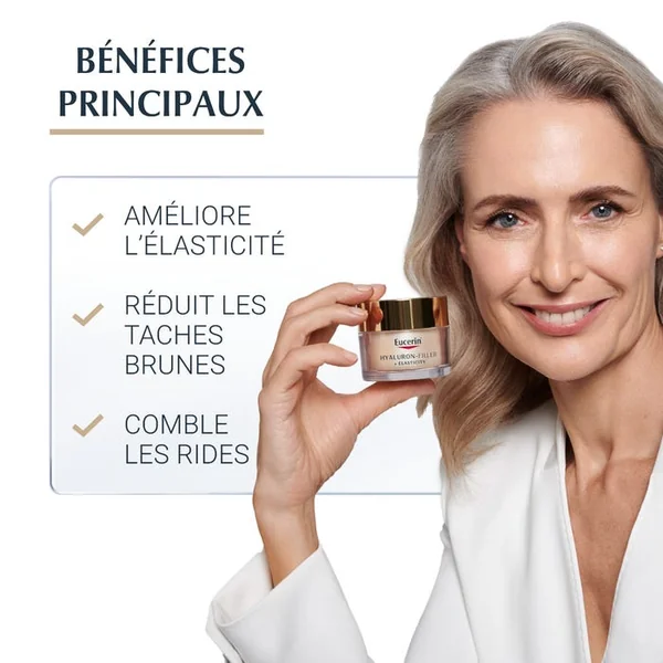 HYALURON-FILLER + ELASTICITY - Soin de Jour Anti-ge SPF30 - Tous Types de Peaux, 50ml