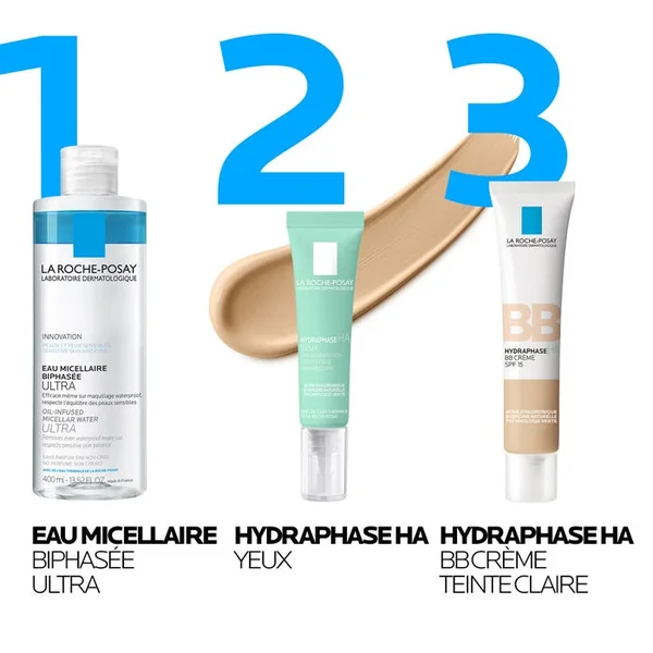 HYDRAPHASE HA - BB Crème SPF15 Hydratante Teinte Claire - Tous Types de Peaux, 40ml