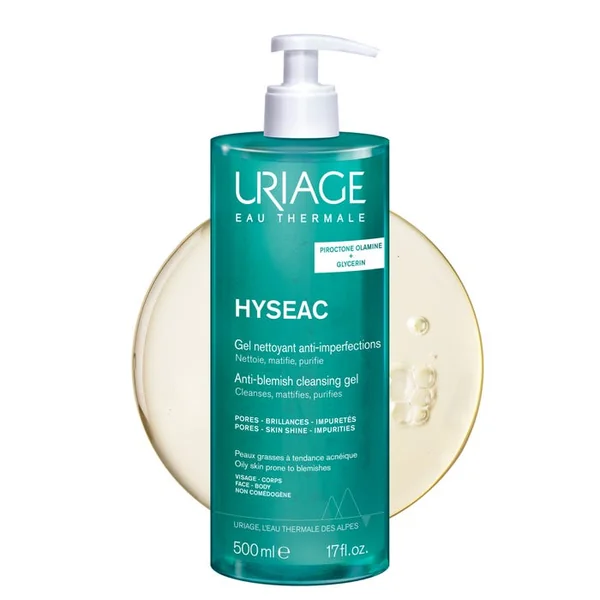 HYSEAC - Gel Nettoyant Anti-Imperfections - Visage et Corps - Peaux Grasses à Tendance Acnéique, 500ml