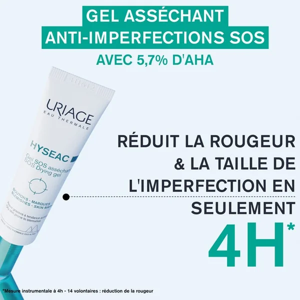 HYSEAC - Gel SOS Asséchant - Visage - Peaux Grasses à Tendance Acnéique, 15ml