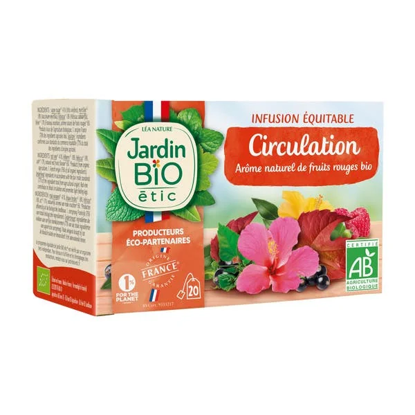 Infusion Circulation Arome Naturel de Fruits Rouges Bio