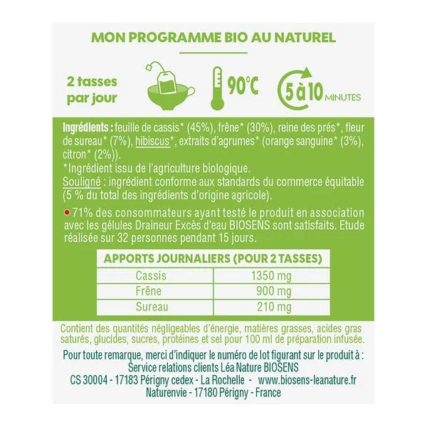 Infusion Draineur Intense - bio
