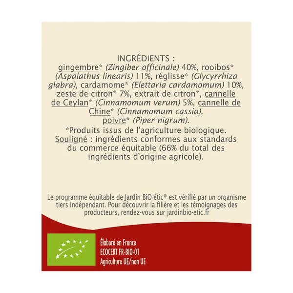 Infusion Gingembre Citron - bio