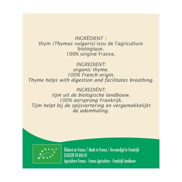 Infusion Thym - bio