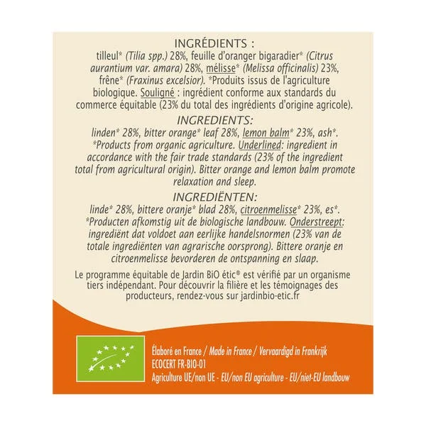 Infusion Tilleul Oranger - bio