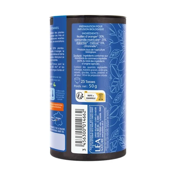 Infusion vrac Sommeil Oranger Camomille Mélisse - bio
