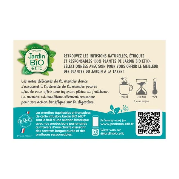 Infusion équitable Menthes de France - bio
