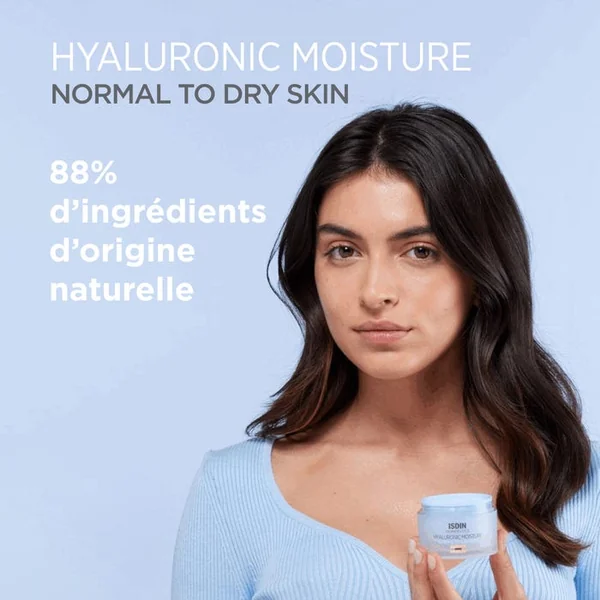 ISDINCEUTICS - Hyaluronic Moisture Crème Hydratante Légère - Visage - Peaux Normales à Sèches, 50ml