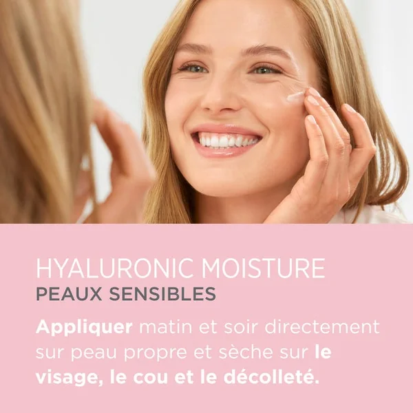 ISDINCEUTICS - Hyaluronic Moisture Crème Hydratante Légère - Visage - Peaux Sensibles Sujettes aux Rougeurs, 50ml