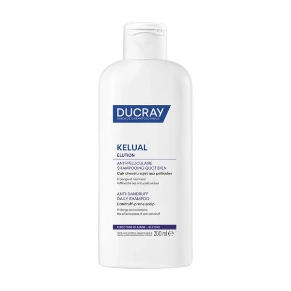 KELUAL ELUTION - Shampooing Anti-Pelliculaire Quotidien - Cuirs Chevelus Sujets aux Pellicules, 200ml