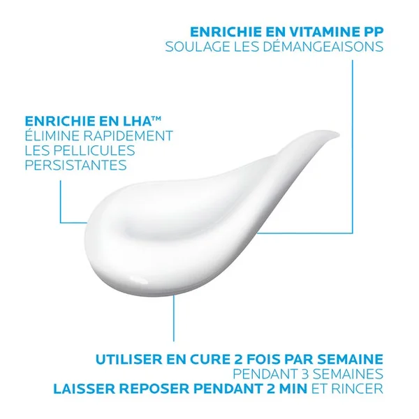 KERIUM DS - Shampoing Anti-Pelliculaire Traitant Intensif - Pellicules persistantes, 200 ml