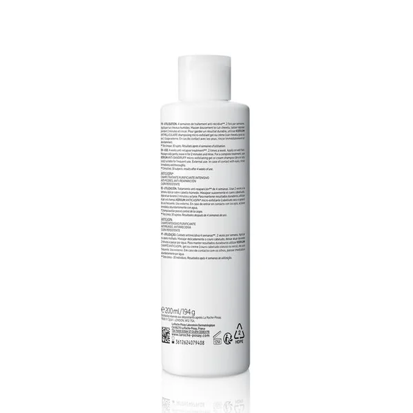 KERIUM DS - Shampoing Anti-Pelliculaire Traitant Intensif - Pellicules persistantes, 200 ml