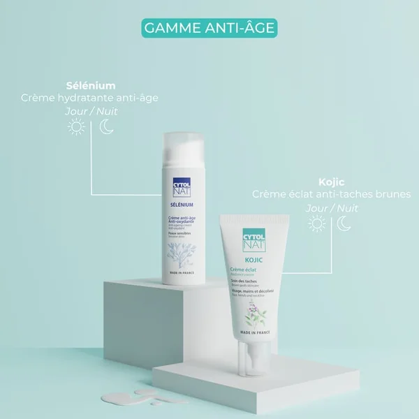 KOJIC - Crème Eclat Anti-Taches - Visage, Mains et Décolleté - Peaux Matures, 30ml