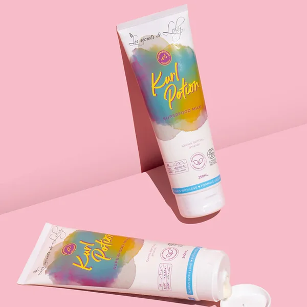 KURL POTION - Crème Sans Rinçage Définissante et Hydratante - Cheveux Fins, Ondulés, Bouclés, Frisés, Crépus, 250ml