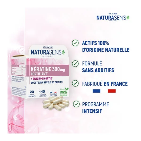 Kératine cheveux et ongles 300mg