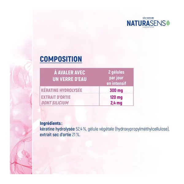 Kératine cheveux et ongles 300mg