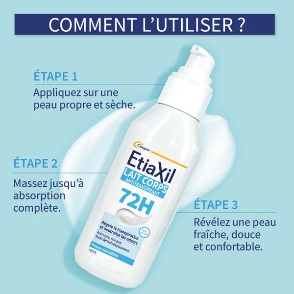 Lait Corps Anti-Transpirant Protection 72h - Peaux Sensibles, 100ml