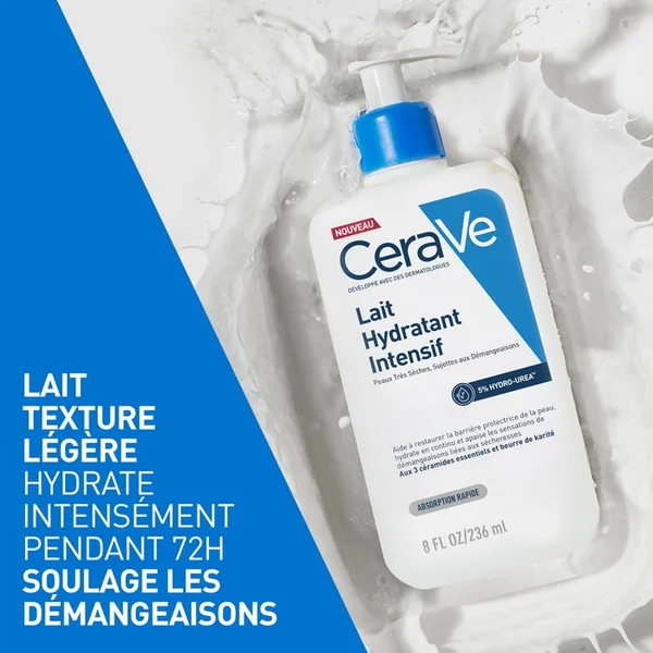 Lait Hydratant Intensif Visage et Corps Pour les Peaux Très Sèches à Démangeaisons, 236ml