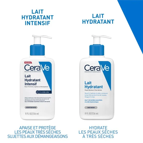 Lait Hydratant Intensif Visage et Corps Pour les Peaux Très Sèches à Démangeaisons, 236ml