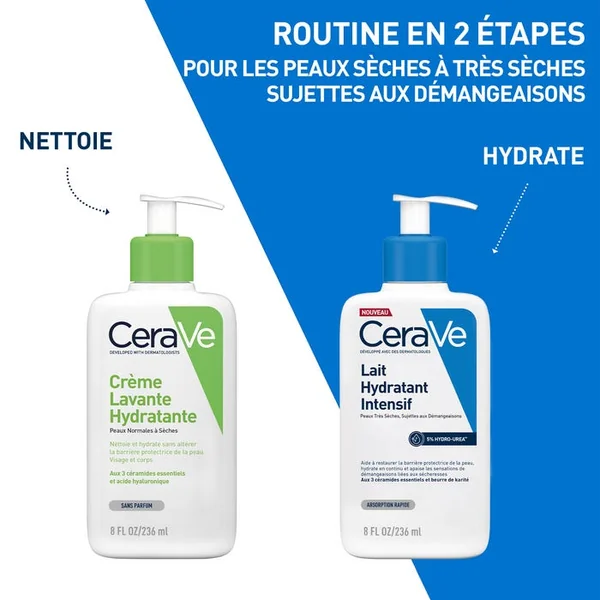 Lait Hydratant Intensif Visage et Corps Pour les Peaux Très Sèches à Démangeaisons, 236ml