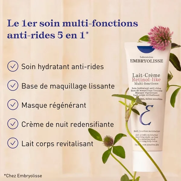Lait-Crème Rétinol-Like Multifonctions - Visage et Corps - Peaux Sèches et Sensibles, 75ml